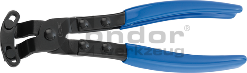 Schlauchklemmenzange, für seitliches Arbeiten